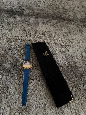 Blue Strap Gold-Tone Ballerina Dial vintage Watch